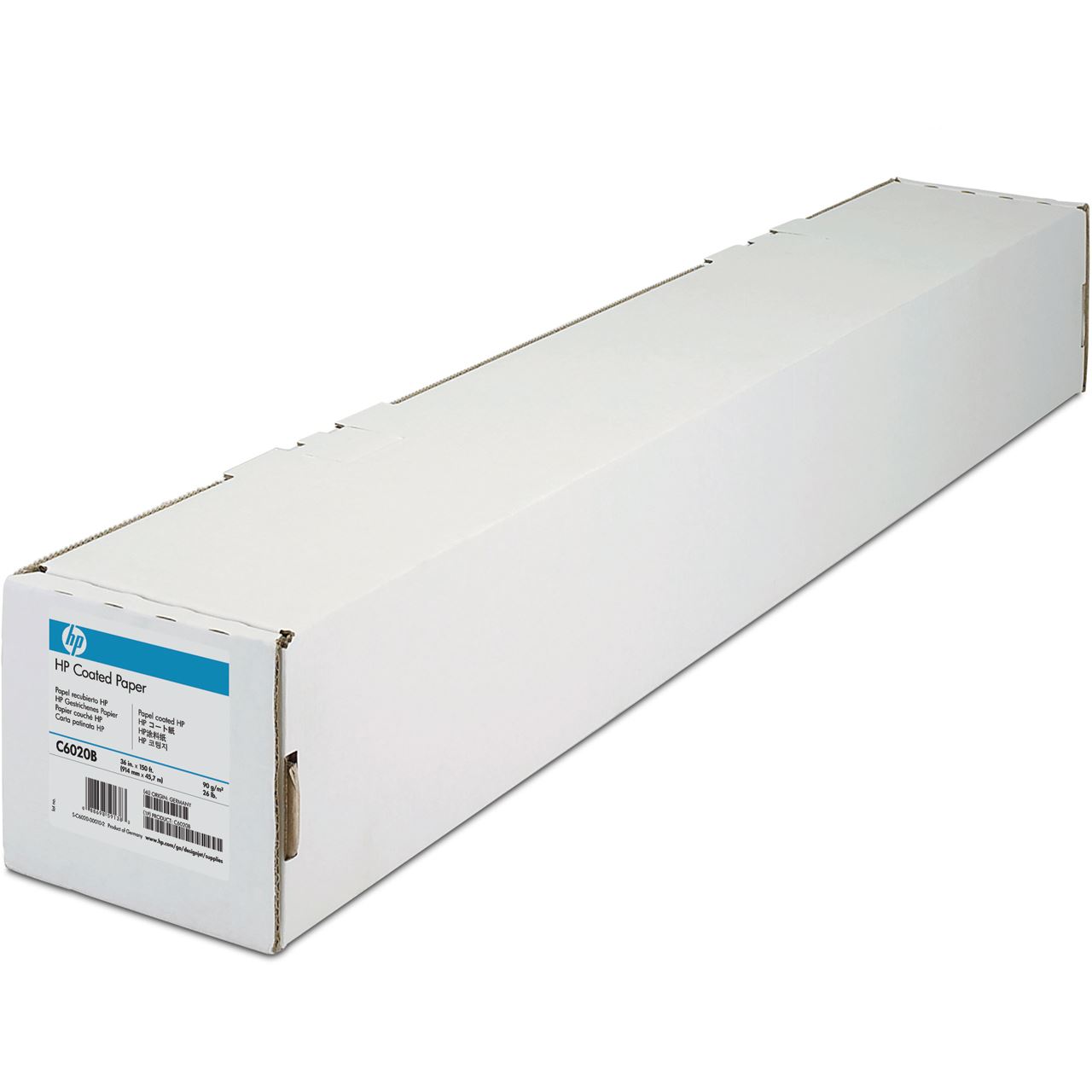HP C6019B gestrichenes Papier Papierrolle 24 Zoll (61 cm x 45.7 m) (1 Rolle)