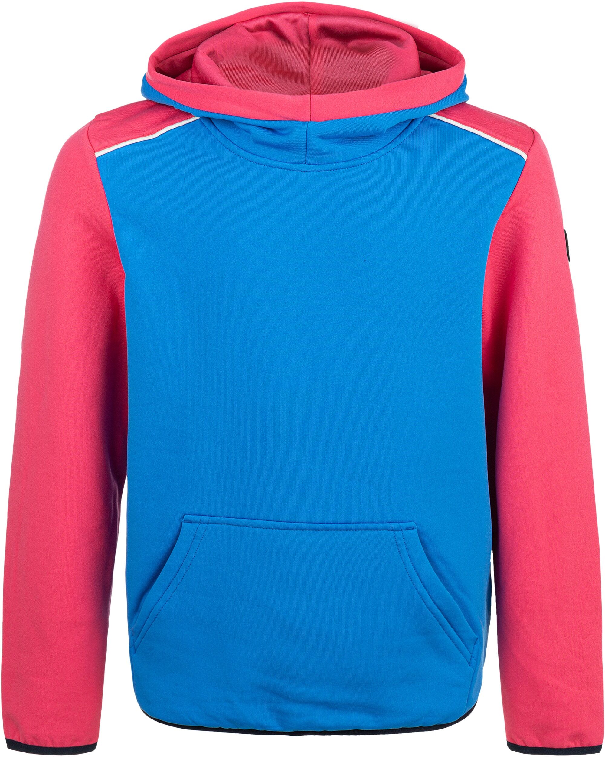 Sweatshirt ZIGZAG "FINK", Jungen, Gr. 140, blau, 98% Polyester, 2% Elasthan, mehrfarbig, normal, hoch geschlossener Ausschnitt, Sweatshirts Sweatshirt, aus schnelltrocknenden Funktionsmaterialien