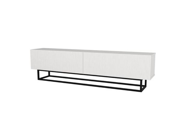 Meuble TV Verpsboga avec piètement court 180 x 32 x 47 cm blanc