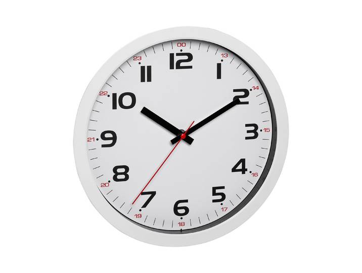 Wanduhr Ø 30.5cm weiss Sweep