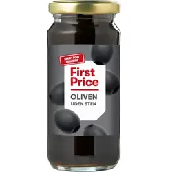 First Price Schwarze Oliven ohne Stein 350 g