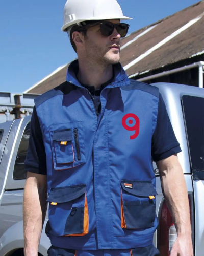 Gilet LITE  unisex impermeabile antivento, tasche riflettenti Personalizzate o neutre Result Work Guard