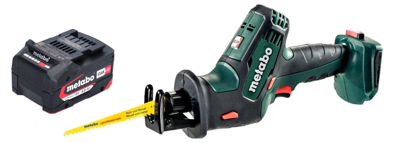 Metabo SSE 18 LTX Compact accu reciprozaag 18 V met 1x 4,0 Ah accu