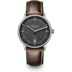STERNGLAS - NAOS PRO - AUTOMATIK - anthrazit - silber - bridle dunkelbraun / 38MM