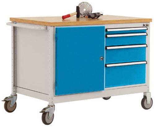 Manuflex TP1004.5012 Werkbank-Mobil Licht-Blau (RAL 5012)