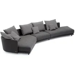 Rolf Benz Ecksofa 005 Onda Stoff Schwarzgrau
