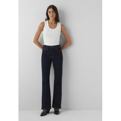 Bootcut-Jeans MAVI "SAMARA", Damen, Gr. 25, Länge 28, blau (rinse str), 99% Baumwolle, 1% Elastan, normal normal, Jeans, Flared Jeans