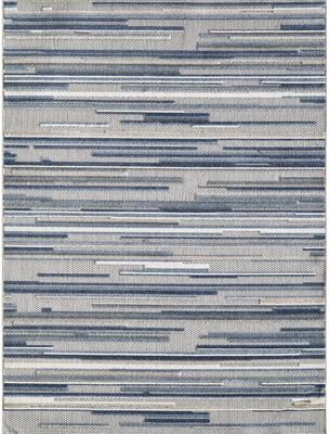 Domani Napa Ombre Textured Stripe Indoor/ Outdoor Rug