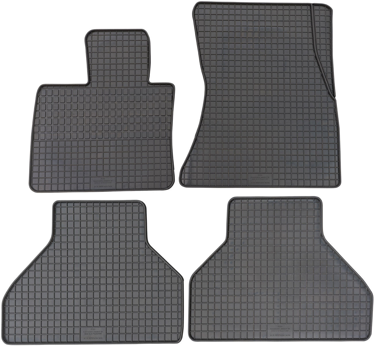 Petex Fußmattensatz Schwarz 16910