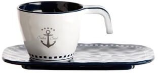 Marine Business Sailor Soul Espresso Cup & Plate - Set of 6