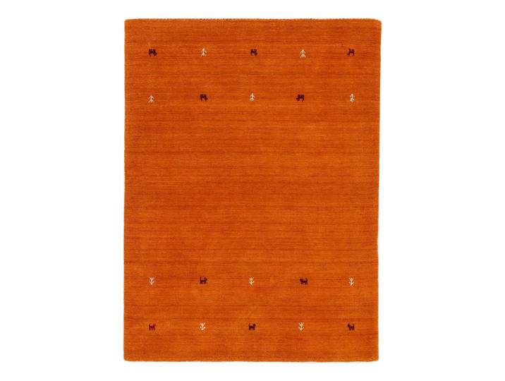 Tapis en laine Gabbeh Uni Orange/Orange 160 x 230cm Laine