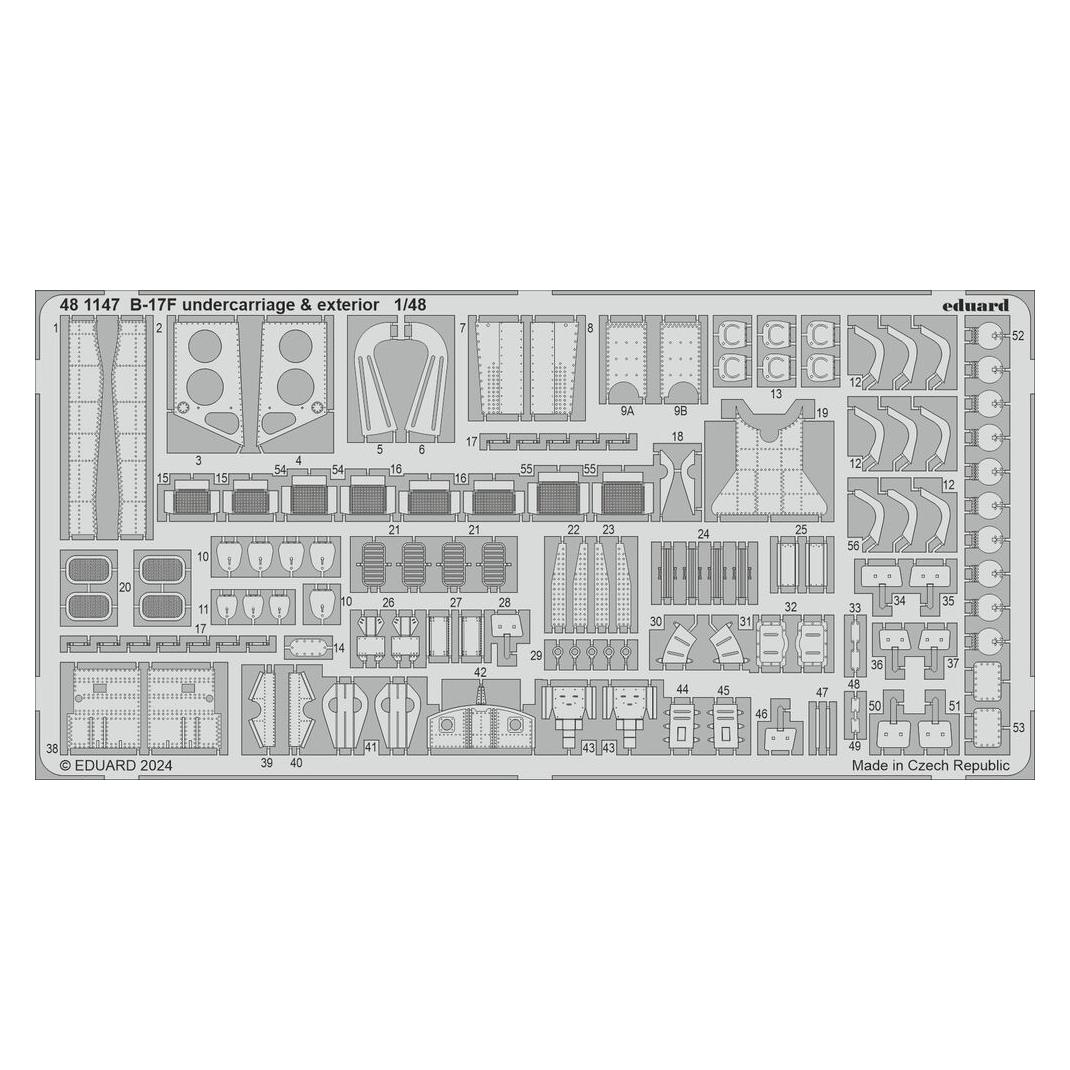 Eduard B-17F undercarriage & exterior 1/48 (481147)