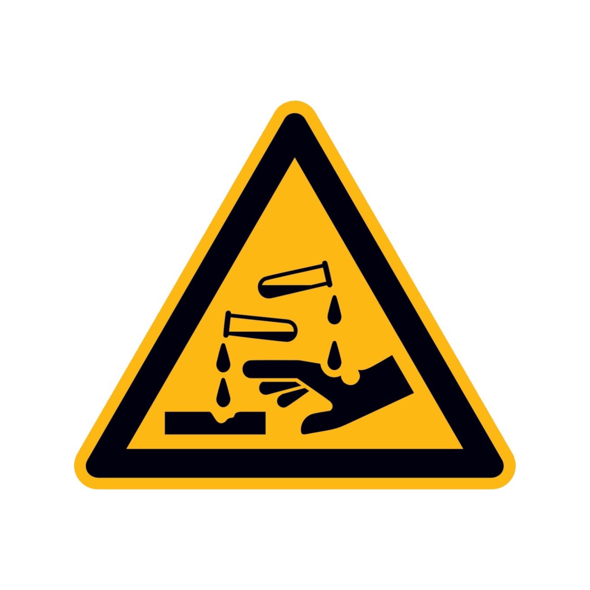 SafetyMarking Warnschild Folie SL 200 mm Warnung vor ätzenden Stoffen ; wolk (21.A8115)