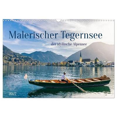 Malerischer Tegernsee (Wandkalender 2027 DIN A3 quer), CALVENDO Monatskalender