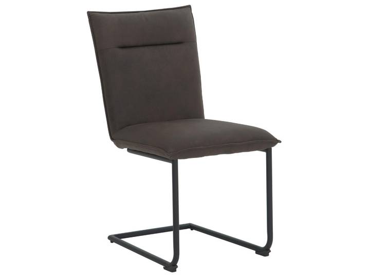 Valnatura Schwingstuhl, Anthrazit, Textil, Uni, Rundrohr, C-Form, 47x87x62 cm, Esszimmer, Stuhl, Schwingstuhl