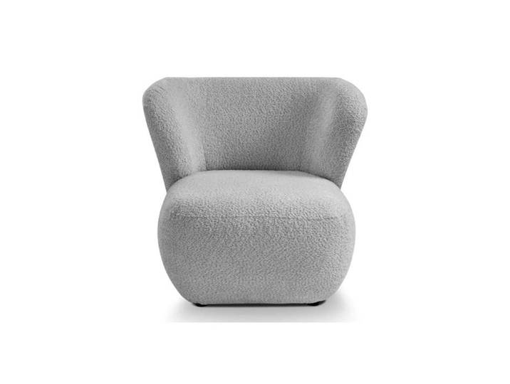 CAPRI - Fauteuil tissu bouclette - Gris clair