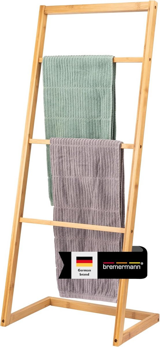 Decoratieve handdoekladder voor in de badkamer