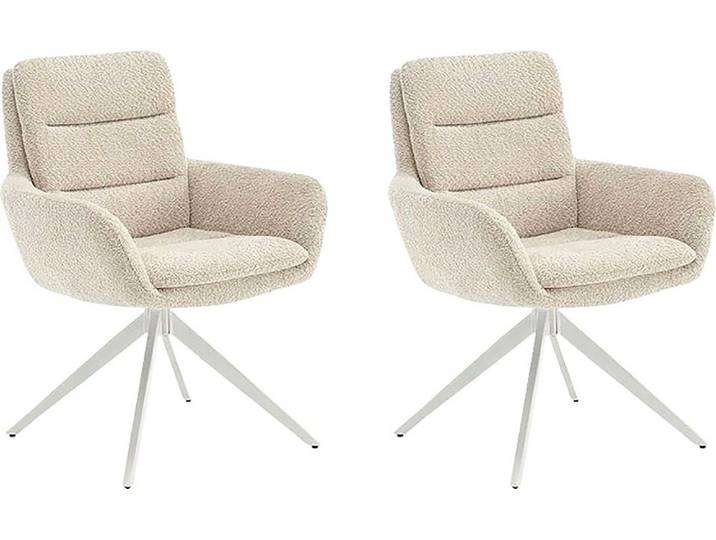 Esszimmerstuhl HOME AFFAIRE Taragona , beige (natur, weiß, natur), H:88cm T:63cm, Metall, Stühle, Esszimmerstuhl, mit unterschiedlichen Beingestellen, Holz oder Metall