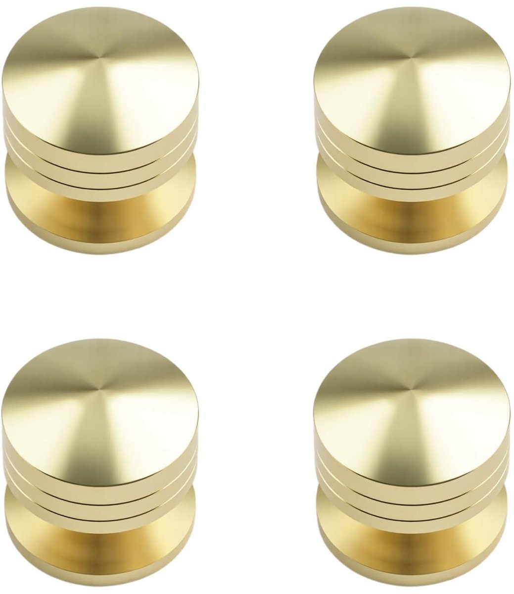 Dailygoods Kastknoppen Goud - Zelfklevend - Aluminium - 4 Stuks