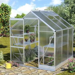 Vitavia Gewächshaus "Apollo 3800",aluminium eloxiert,3,8 m2