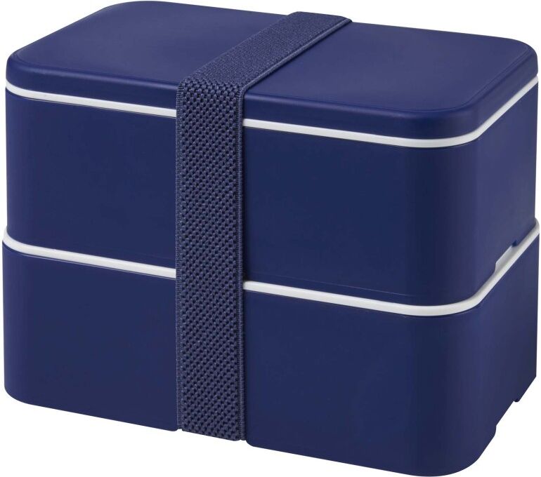 Boîte à lunch publicitaire double 700 ml MIYO POP bleu