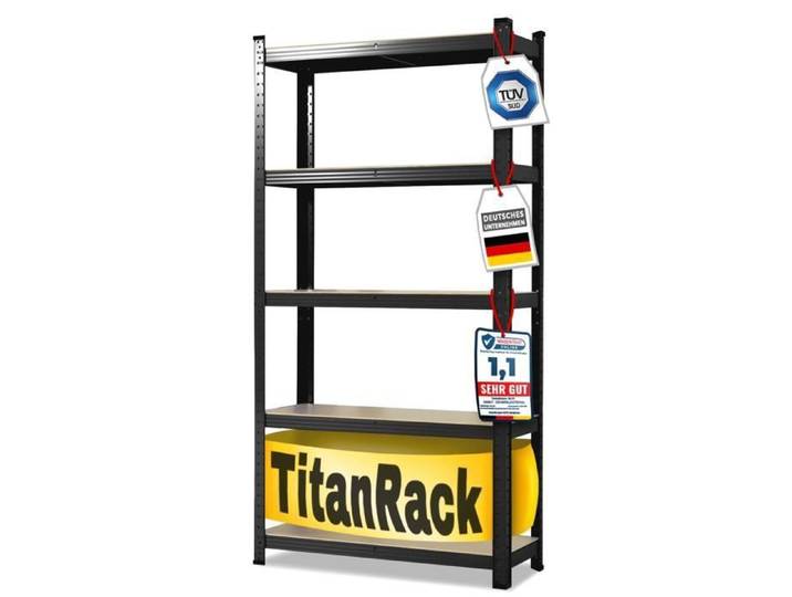 Étagères pour charges Lourdes Titan Noir 200 x 120 x 60 cm