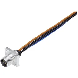Schubiger Binder 09 0631 070 04 Miniatur-Rundsteckverbinder Flanschstecker Gesamtpolzahl:, Elektronikkabel + Stecker