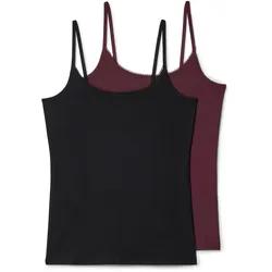 Tchibo - 2 Spaghetti-Hemdchen - Damen - Gr. S - schwarz