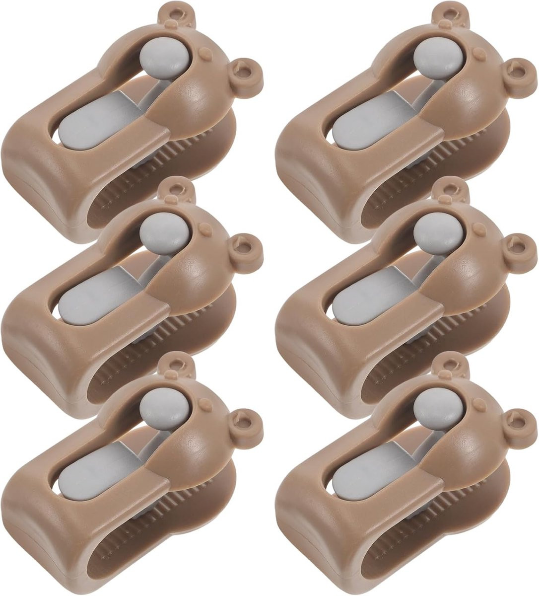 Beddengoed Clips Lakenspanners voor Hoeslakens - Antislip Ontwerp - 6 Stuks - Koffiekleur