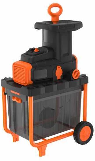 Black & Decker BEGAS5800-QS - Elektro Gartenhäcksler  - 2800W - Walze mit Fangkorb