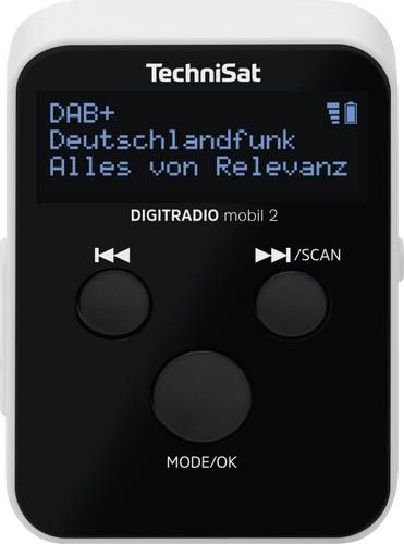 TechniSat DIGITRADIO mobil 2 Taschenradio UKW, DAB+ Schwarz, Weiß