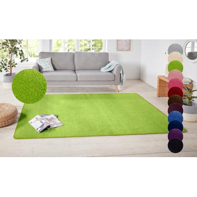 Teppich HANSE HOME "Shashi" Gr. 1, grün, B:67cm H:8,5mm L:120cm, Kunstfaser, Teppiche, Teppich, Kurzflor, Unifarben, Läufer, weich, Esszimmer, Kinderzimmer, Flur