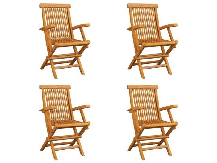 Chaises pliables de jardin lot de 4-Chaise pliantes d'extérieur 4 pcs Bois de teck solide