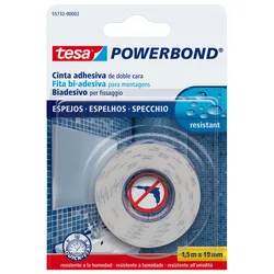 tesa doppelseitiges Klebeband Montageband POWERBOND Spiegel 19,0 mm x 1,5 m