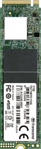 Transcend 110S 1 TB Interne M.2 PCIe NVMe SSD 2280 M.2 NVMe PCIe 3.0 x4 Retail TS1TMTE110S