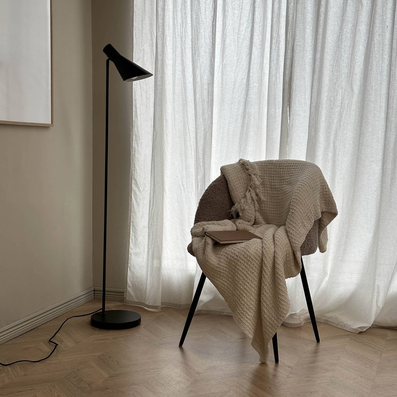 Dyberg Larsen Floor Lamp DL12, Black, Living / Dining Room, metal, Design, Floor Lamp