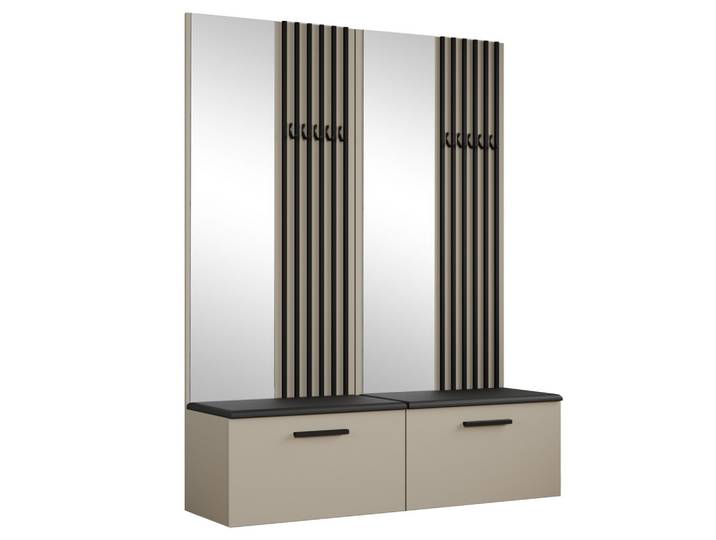 GARDEROBENSCHRANK MODULO 161,2/204/40 cm Modern Garderobe-Set Kaschmir