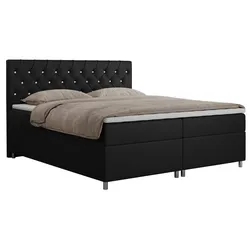 BOXBETT ROMA 180/200 - Schwarz Kunstleder - H3