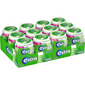Extra Kaugummis Spearmint, zur Zahnpflege, zuckerfrei, im Thekendisplay, 12x 50 Dragees