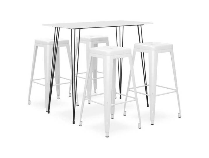 Ensemble de Bar 5 pcs Mobilier de Bistrot Meubles de Pub Table et Chaises de Bar Ensemble de Comptoir Restaurant 3057402