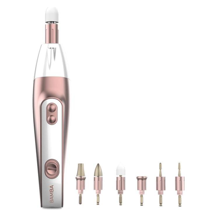 Cecotec Bamba PinkyCare 700 Perfect Nails Electric Manicure and Pedicure Set with 7 Interchangeable Heads, 5 (04318)