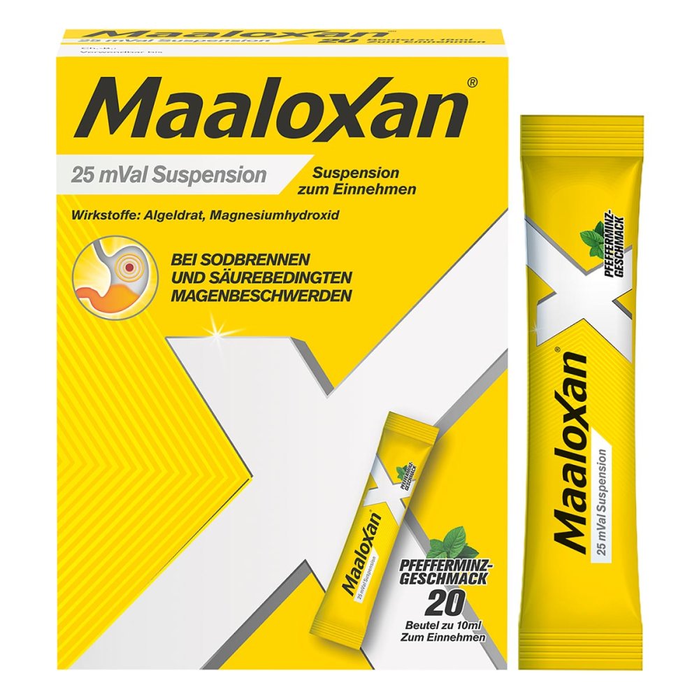 A. Nattermann & Cie GmbH MAALOXAN Suspension bei Sodbrennen mit Magenschmerzen 01427367