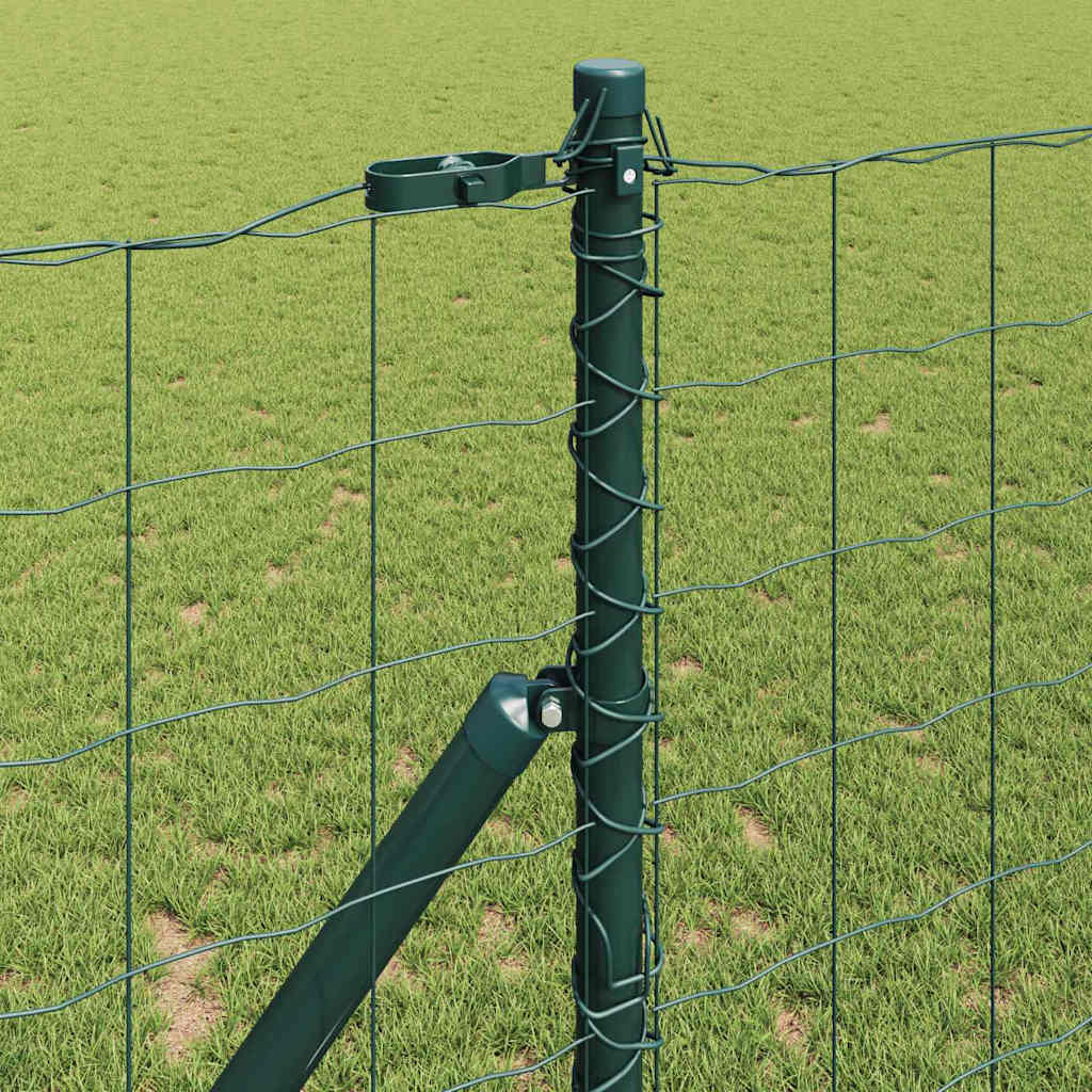 vidaXL Fixation au sol Euro pour clôture 10 x 1,2 m Vert Maille
