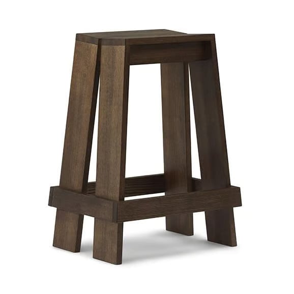 Normann Copenhagen Let barkruk, Bruin gebeitste essen, Hoogte: 65 cm