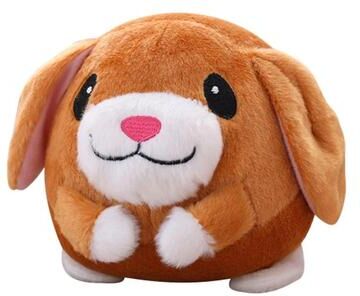 PetsAreLife Interactive Plush Self Moving Bouncing Dog Toy Squeaky, Bite Resistant For Small & Medium Dogs puppy