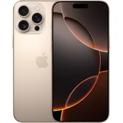 Apple iPhone 16 Pro Max (256 GB, Desert Titanium, 6.90", SIM + eSIM, 5G), Smartphone, Gold