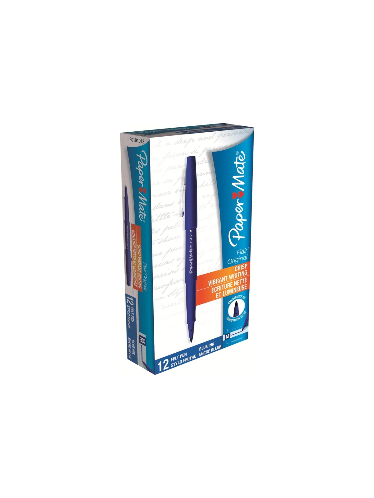 Paper Mate Nylon - fibre-tip pen - blue (pack of 12)
