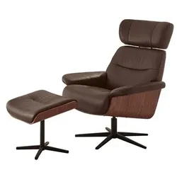 BODYFLEX LOUNGE Loungesessel Monza inkl. Fußhocker Echtleder 2J.Herstellergarantie