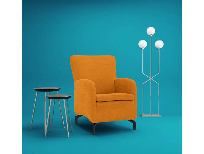 Sessel Breckle Orange Microfaser Savi 68 x 93 x 82cm