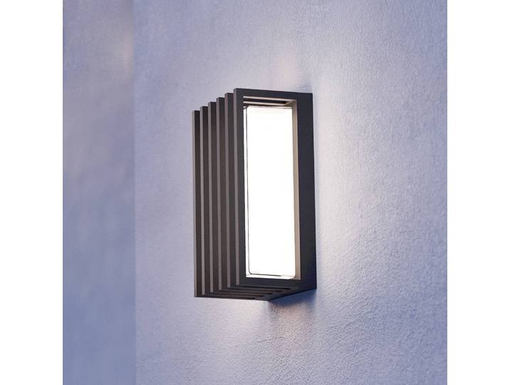 EGLO LED-Außenwandlampe Genovese, schwarz, Höhe 24 cm, Sensor Genovese, schwarz, Aluminium, Modern, Wandleuchte außen